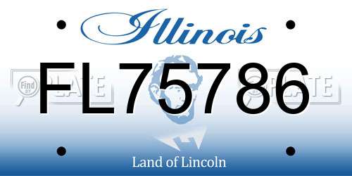 FL75786 Illinois License Plate