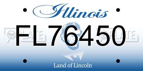 FL76450 Illinois License Plate