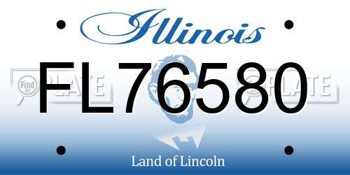 FL76580 Illinois License Plate