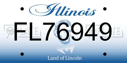 FL76949 Illinois License Plate