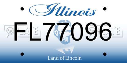 FL77096 Illinois License Plate