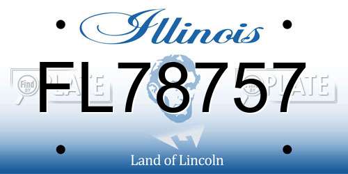 FL78757 Illinois License Plate