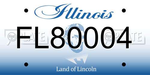 FL80004 Illinois License Plate