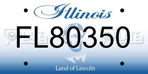 FL80350 Illinois License Plate