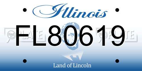 FL80619 Illinois License Plate