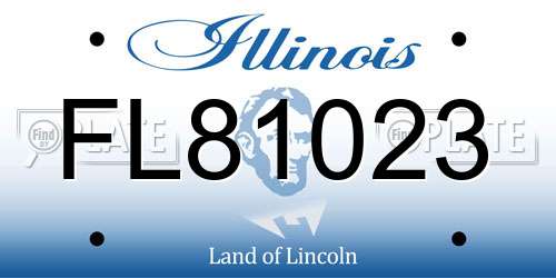 FL81023 Illinois License Plate