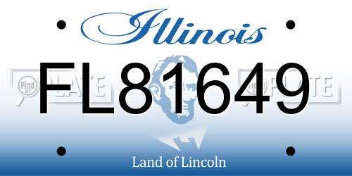 FL81649 Illinois License Plate