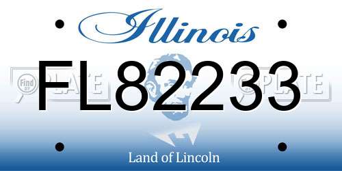 FL82233 Illinois License Plate
