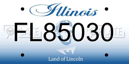 FL85030 Illinois License Plate