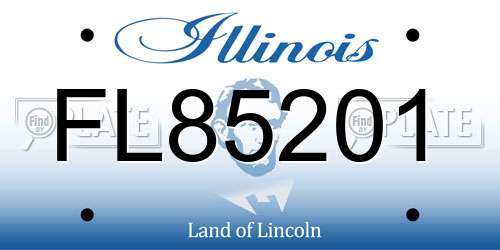 FL85201 Illinois License Plate