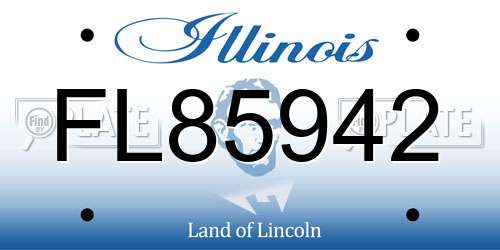 FL85942 Illinois License Plate