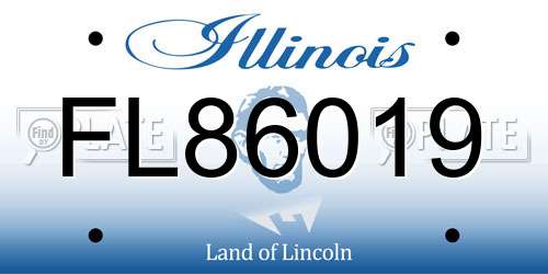 FL86019 Illinois License Plate