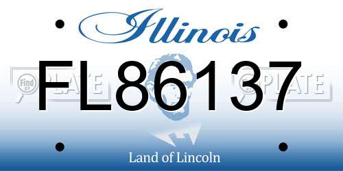 FL86137 Illinois License Plate
