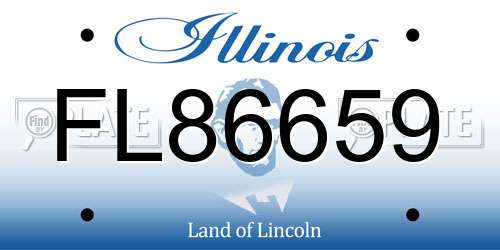 FL86659 Illinois License Plate