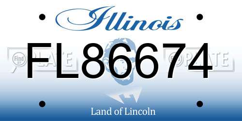 FL86674 Illinois License Plate
