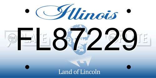 FL87229 Illinois License Plate