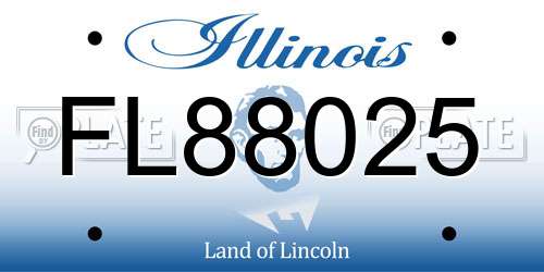 FL88025 Illinois License Plate