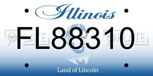 FL88310 Illinois License Plate