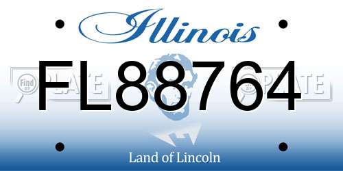 FL88764 Illinois License Plate