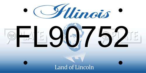 FL90752 Illinois License Plate