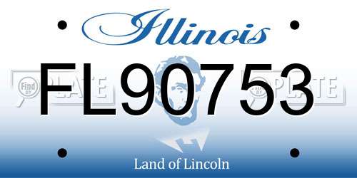 FL90753 Illinois License Plate
