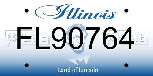 FL90764 Illinois License Plate