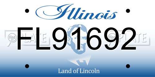 FL91692 Illinois License Plate