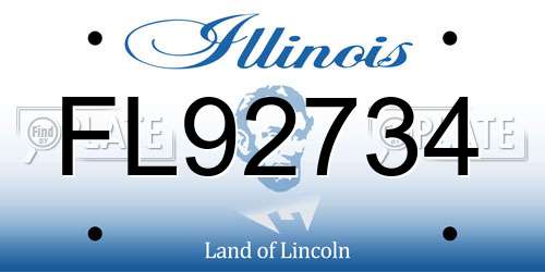FL92734 Illinois License Plate