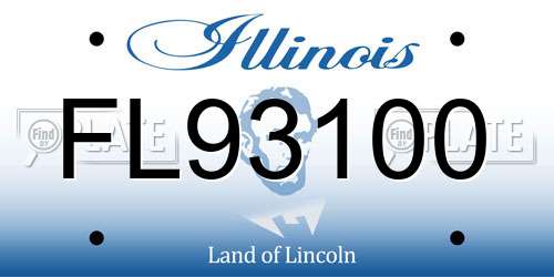 FL93100 Illinois License Plate