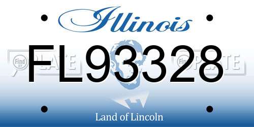 FL93328 Illinois License Plate