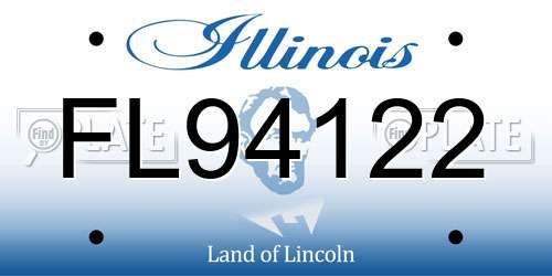 FL94122 Illinois License Plate
