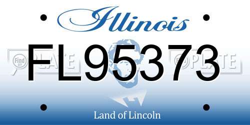 FL95373 Illinois License Plate
