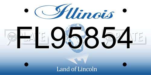 FL95854 Illinois License Plate