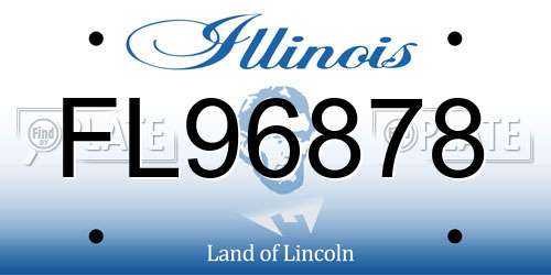 FL96878 Illinois License Plate