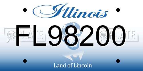 FL98200 Illinois License Plate