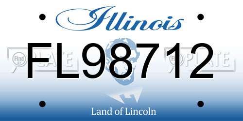 FL98712 Illinois License Plate