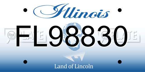 FL98830 Illinois License Plate