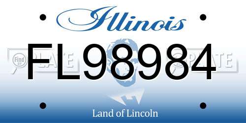 FL98984 Illinois License Plate