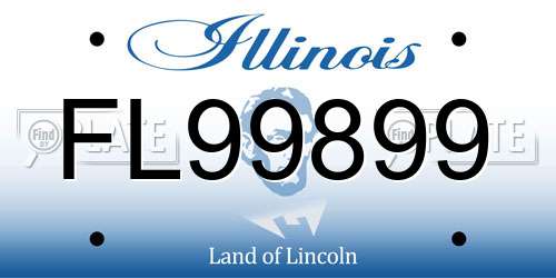 FL99899 Illinois License Plate