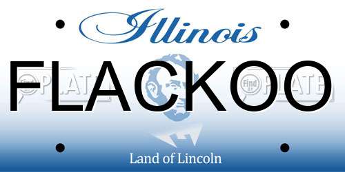 FLACKOO Illinois License Plate