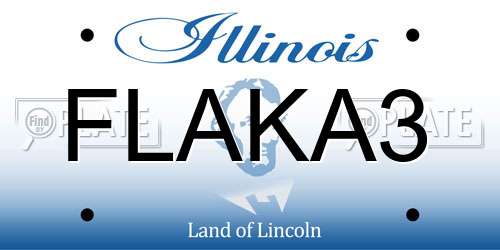 FLAKA3 Illinois License Plate