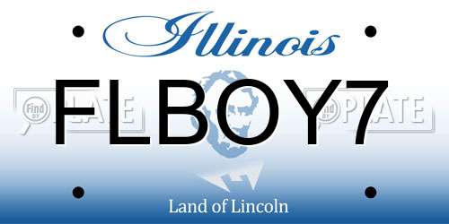 FLBOY7 Illinois License Plate