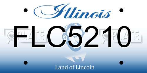 FLC5210 Illinois License Plate