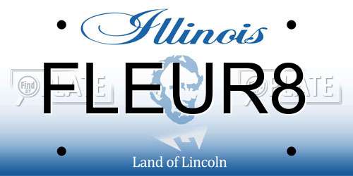 FLEUR8 Illinois License Plate