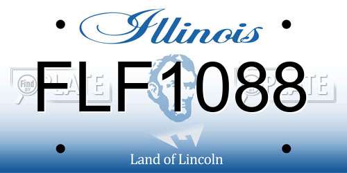 FLF1088 Illinois License Plate