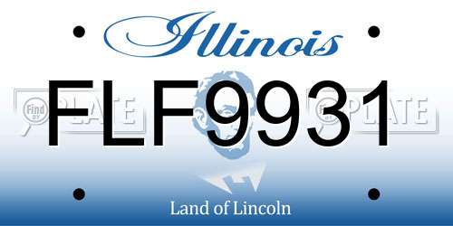 FLF9931 Illinois License Plate
