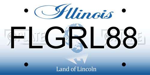 FLGRL88 Illinois License Plate