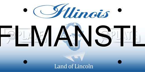 FLMANSTL Illinois License Plate