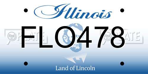 FLO478 Illinois License Plate