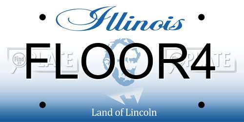 FLOOR4 Illinois License Plate